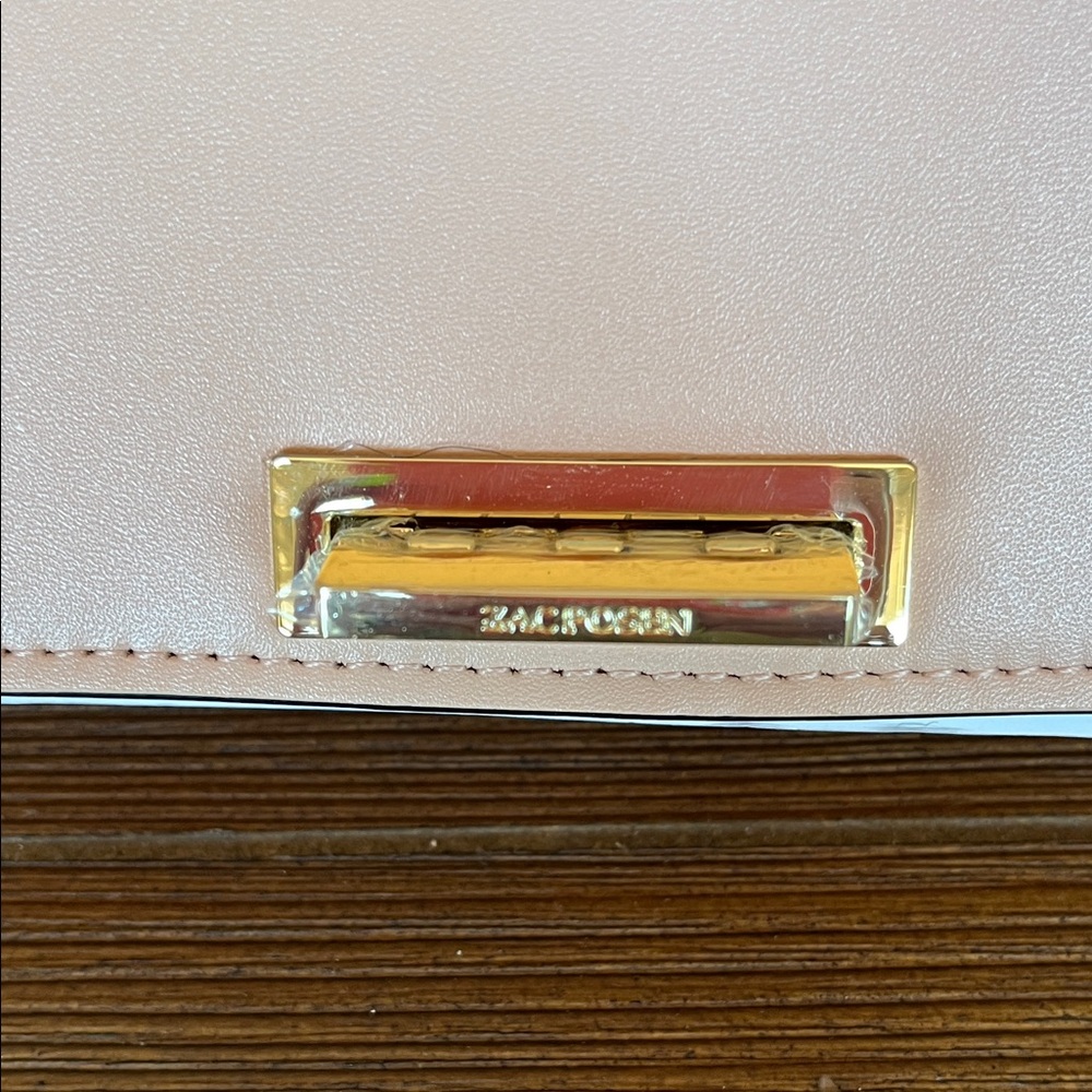 NWT ZAC Zac Posen Earthette Blush Pink Clutch - Picture 5 of 11